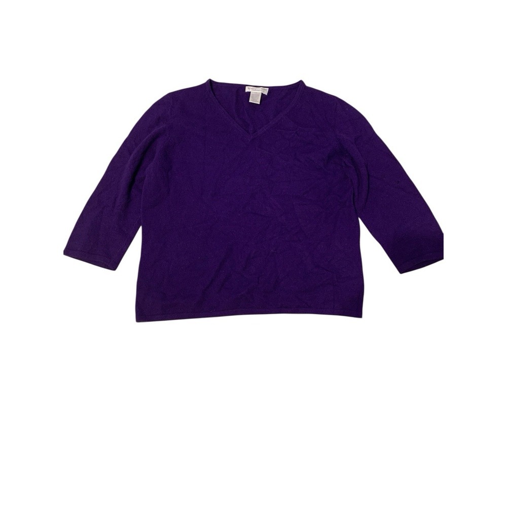Worthington blouse, 100% cashmere, size L, purple, small detail in photos 0025